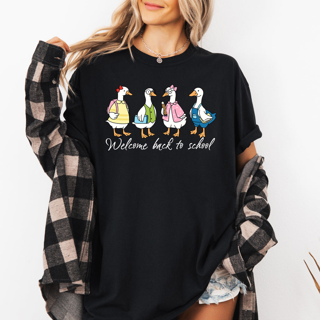 Silly Goose Teacher Club Back to School First Day of School Teacher Appreciation Comfort Colors Tee