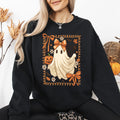 Coquette Ghost Bow Lace Pumpkin Halloween Retro Vintage Spooky Costume Fall Graphic Sweatshirt