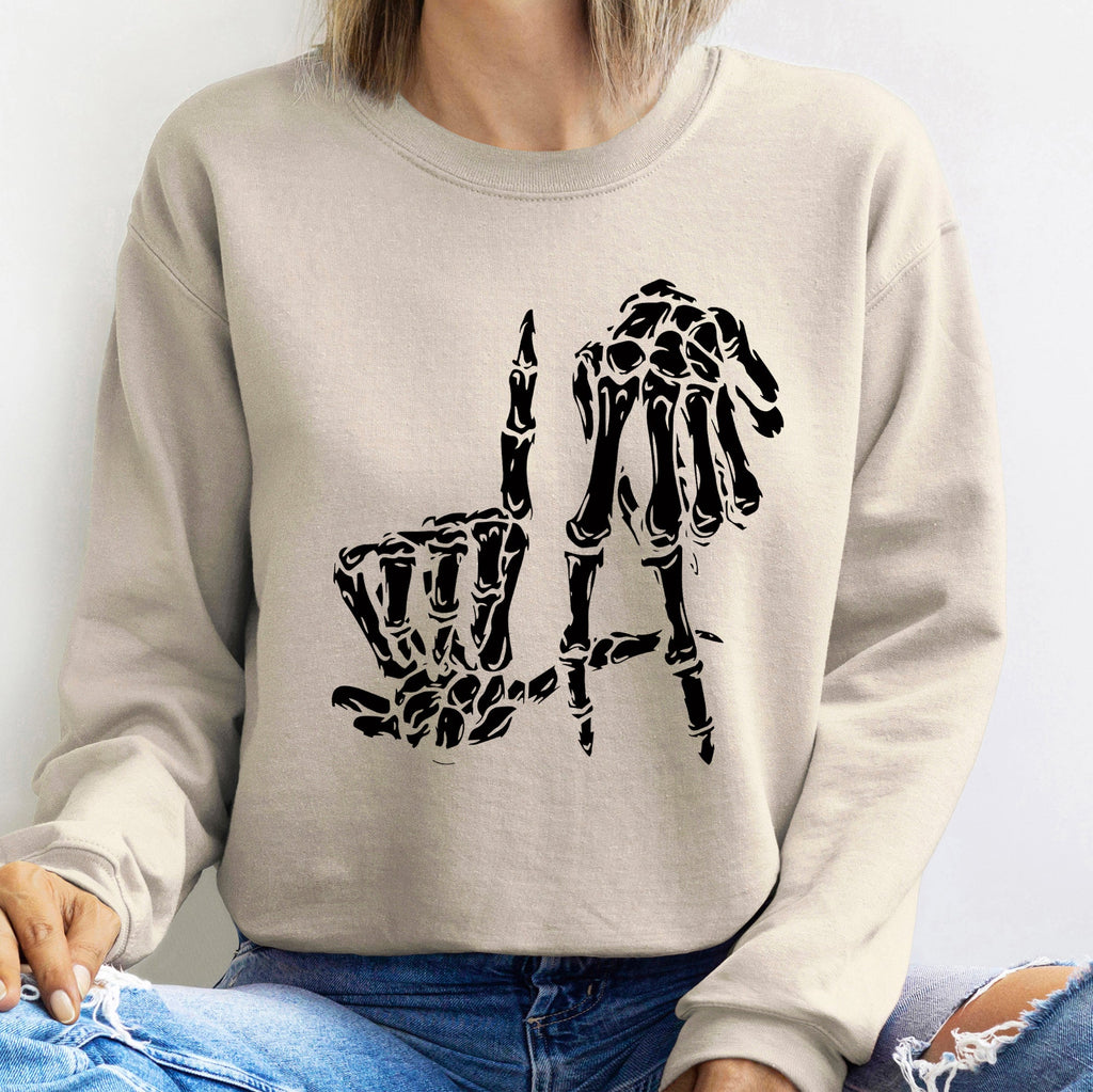 Skeleton Halloween Night Parade And Graveyard Scene Illustration Hand Drawn Limited Edition Sweatshirt