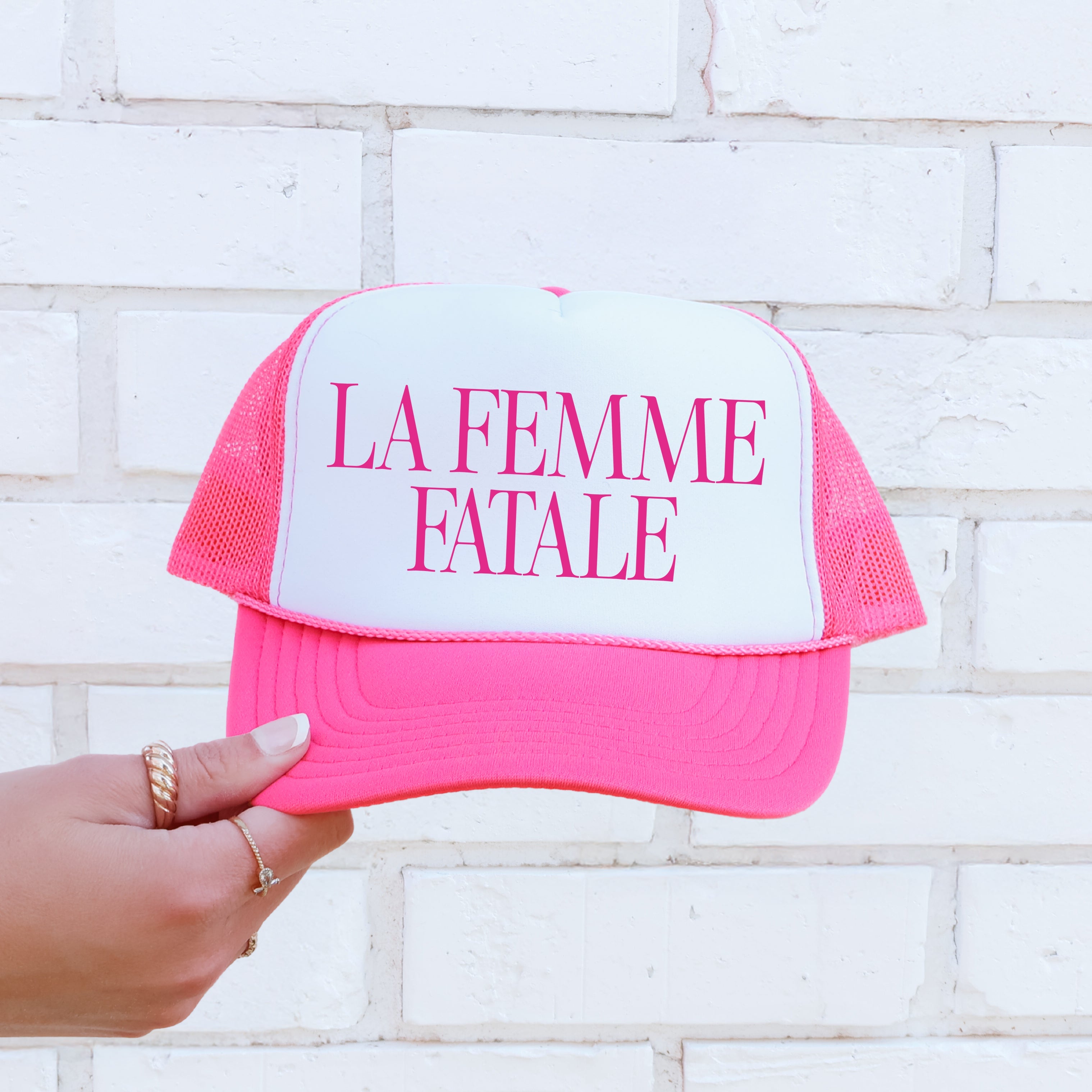 La Femme Fatale Bold Sassy Graphic For Confident Stylish Everyday Confidence Trucker Hat