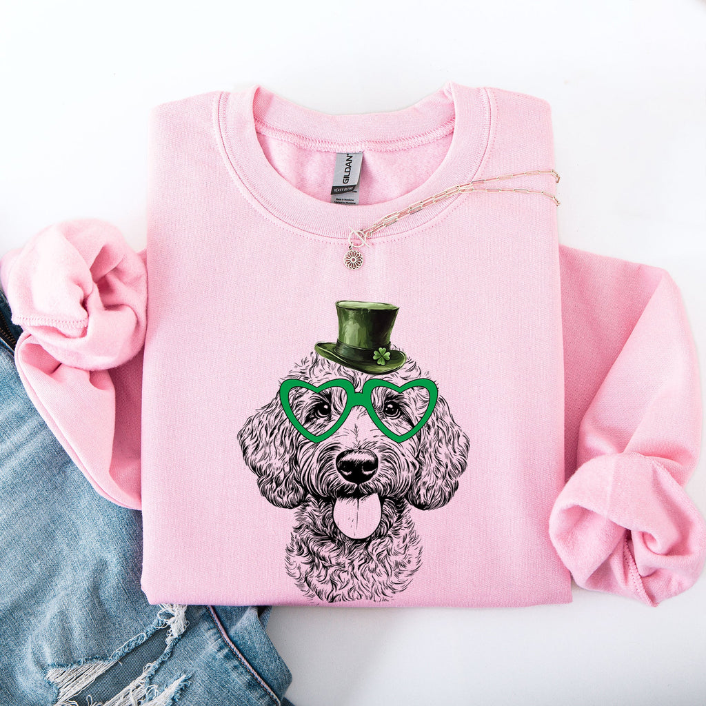 Labradoodle Adorable Dog St Patrick's Day Irish Lucky Festive Cozy For Dog Lovers Sweatshirt