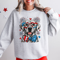 Labrador Retriever Patriotic Dog USA Pride 4th Of July American Flag Stars And Stripes Sweatshirt