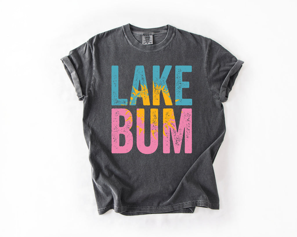 Lake Bum Boat Lake Life Camping Outdoor Nature Travel Adventure Seekers Comfort Colors Tee