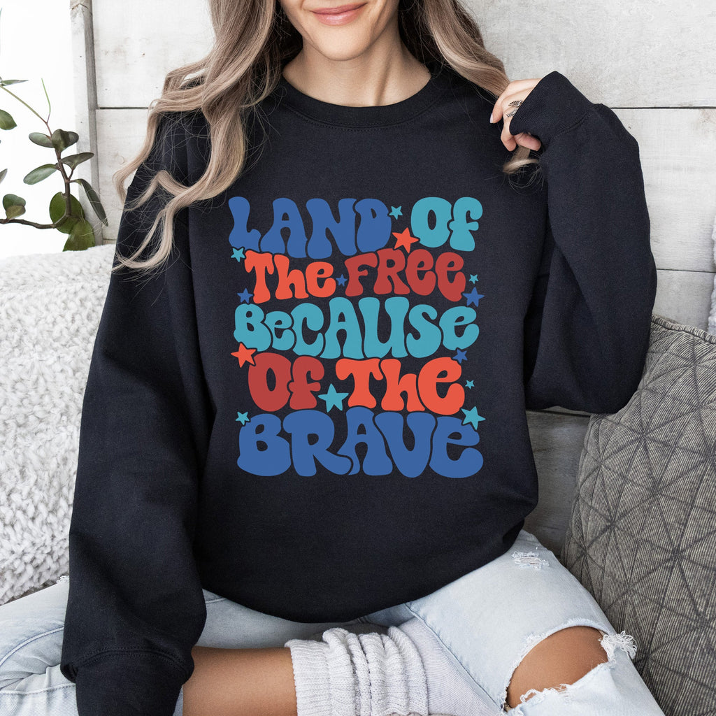 Land Of The Free American Babe 4th Of July Sweatshirt