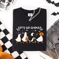 Let's Go Ghouls Funny Geese Goose Halloween Witch Spooky Season Comfort Colors Tee