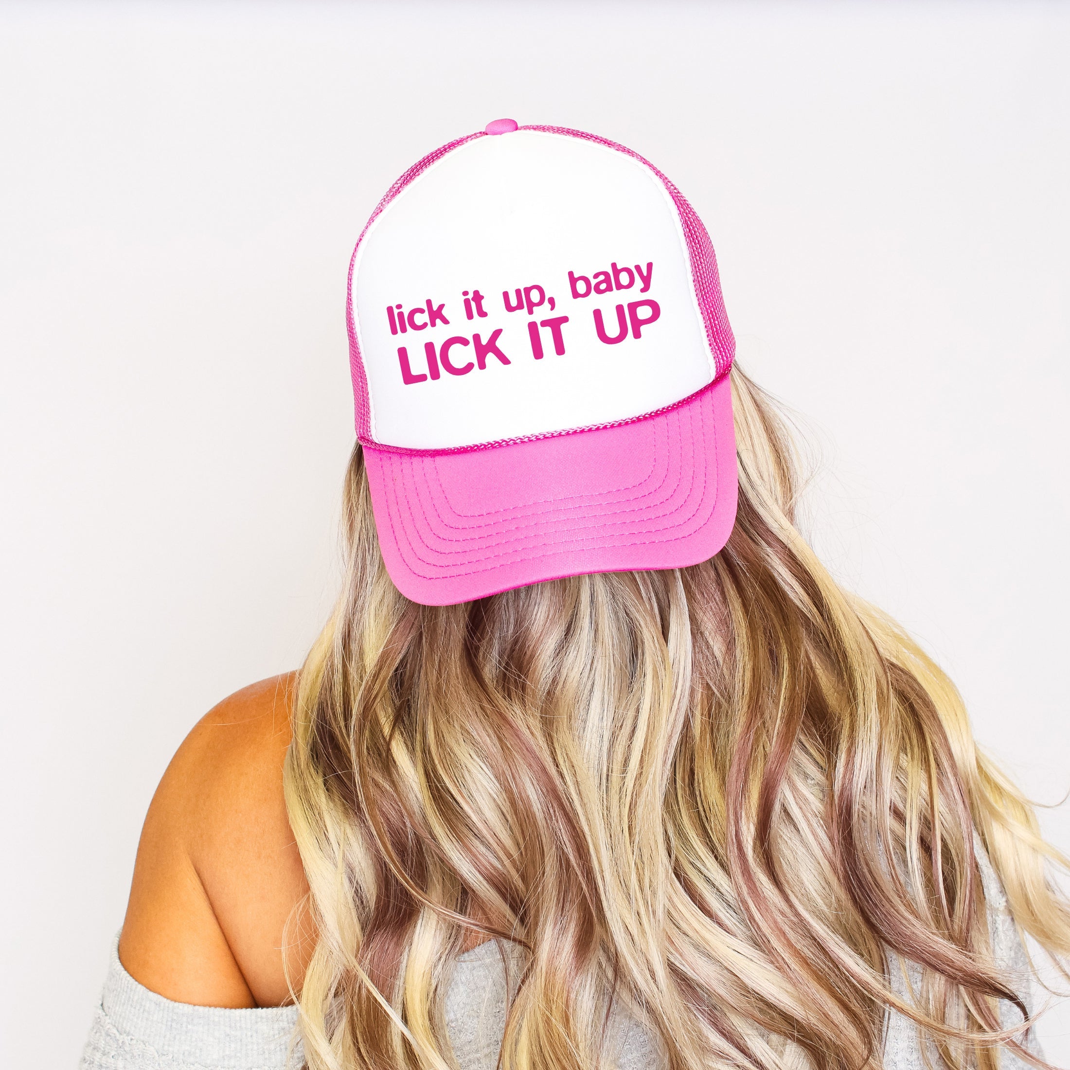 Lick It Up, Baby Lick It Up Sassy And Funny Bold Statement Edition For Trendsetters Trucker Hat