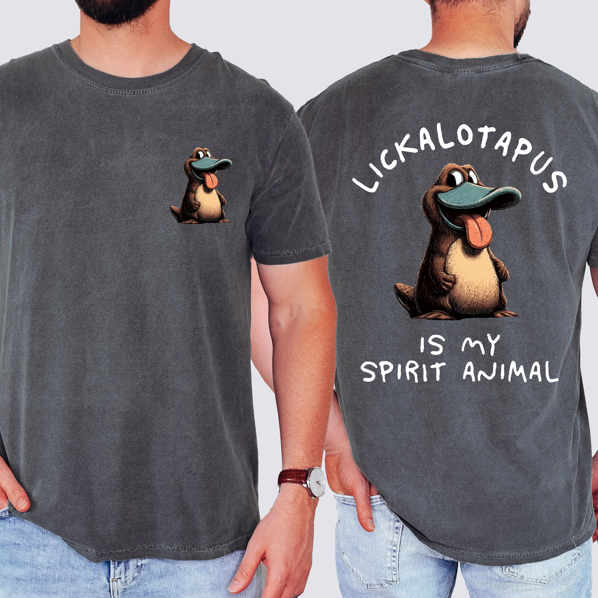 Lickalotapus Is My Spirit Animal Platypus Whimsical Edition Classic Comfort Colors Tee