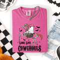 Long Live Cowghouls Skeleton Ghost Horse Halloween Spooky Night Gothic Vibes Comfort Colors Tee