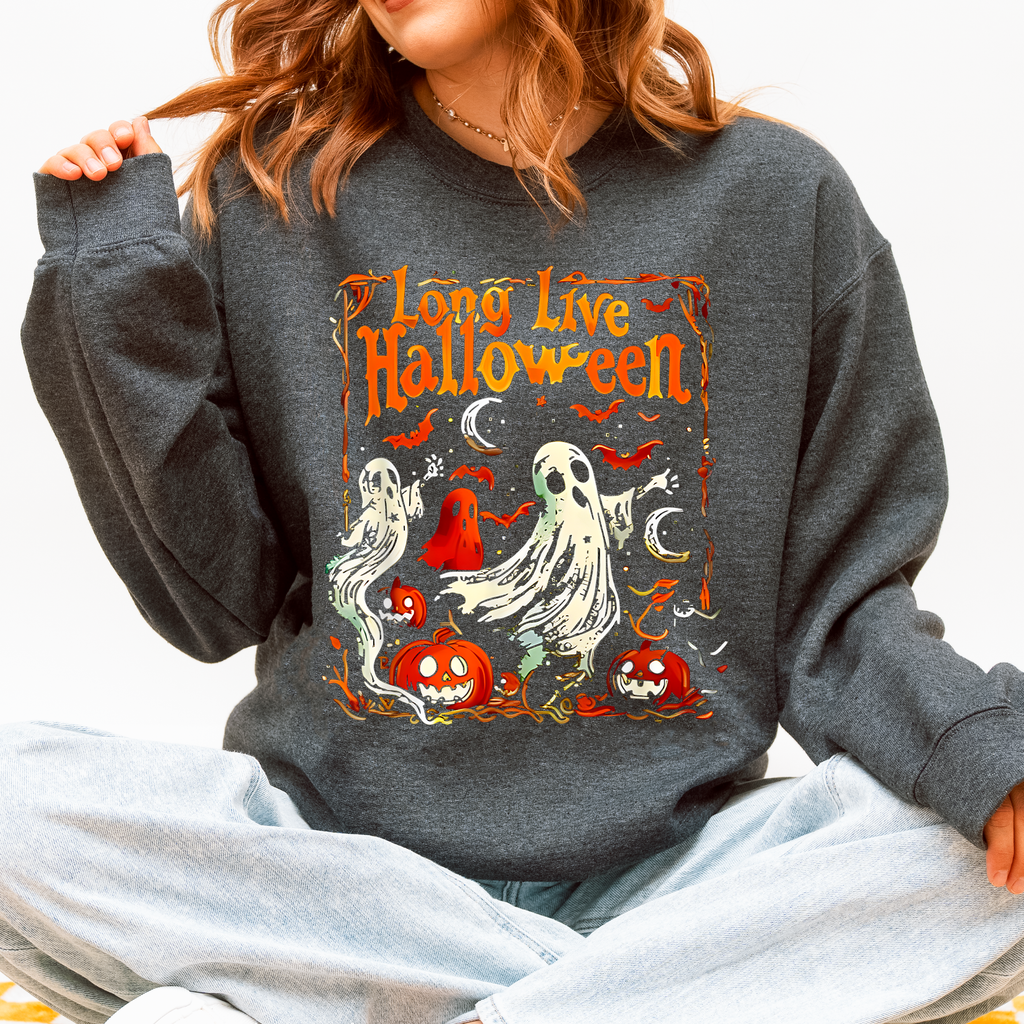 Long Live Halloween Pumpkin Classic Vintage Ghosts Spooky Season Limited Edition Sweatshirt