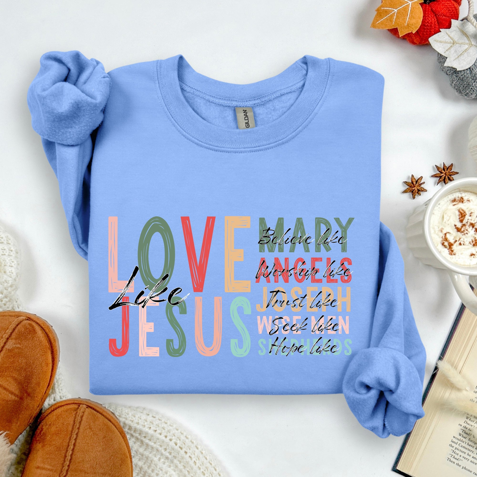 Love Like Jesus Christmas Christian Gospel Faith Religious Expression Sweatshirt