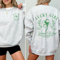 Lucky Girl Social Club Irish Pride St Patrick's Day Shamrock Clover Leprechaun Sweatshirt