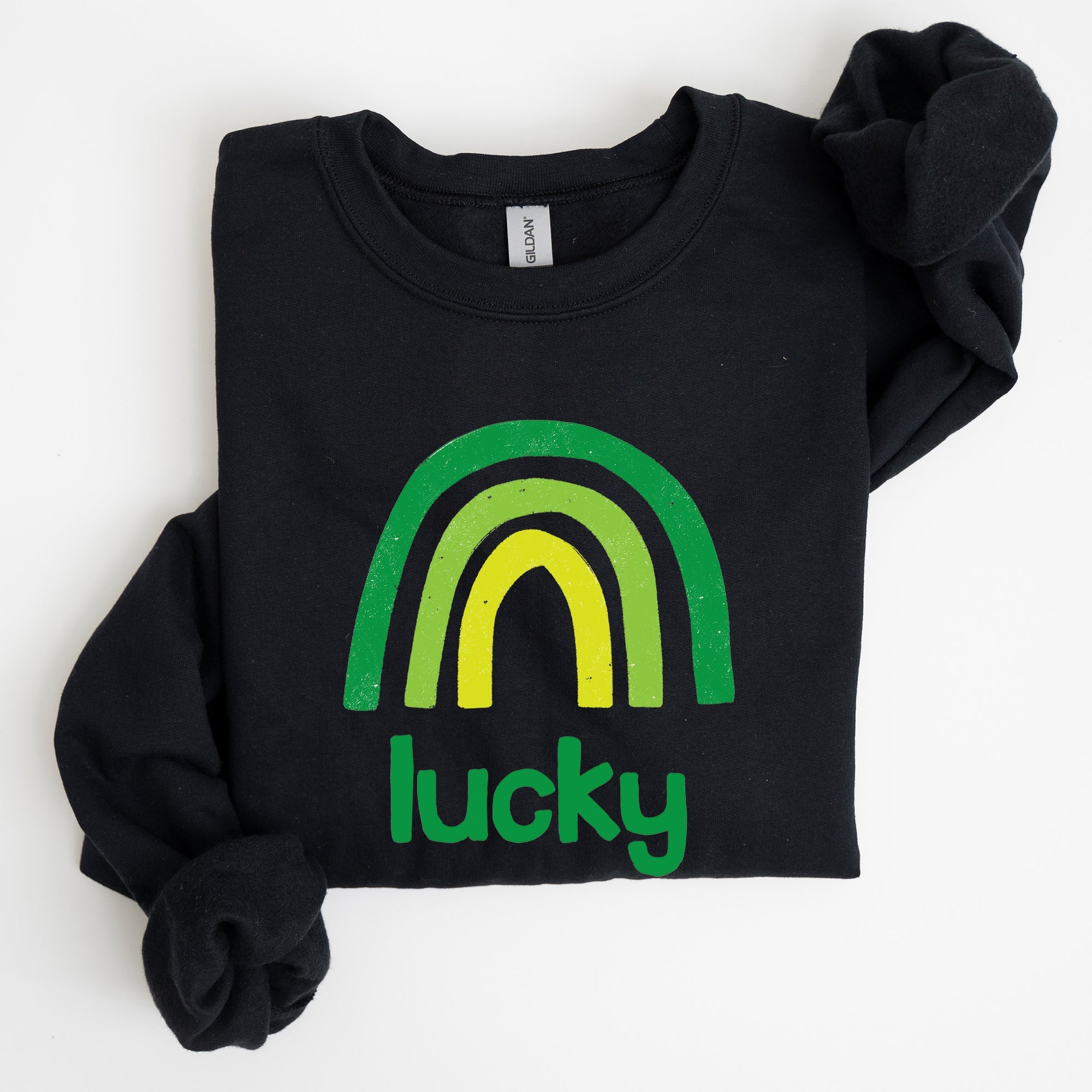 Lucky Rainbow St Patrick's Day Celebration Theme Bold Graphic Pattern Sweatshirt