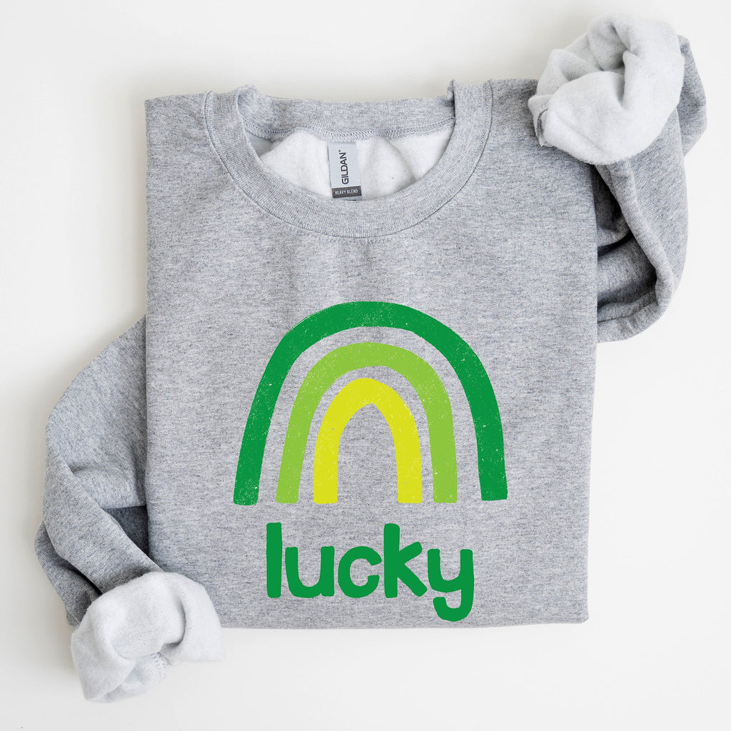 Lucky Rainbow St Patrick's Day Celebration Theme Bold Graphic Pattern Sweatshirt
