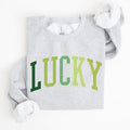 Lucky Collegiate St Patrick's Day Shamrock Celebration Graphic Print Edition Sweatshirt