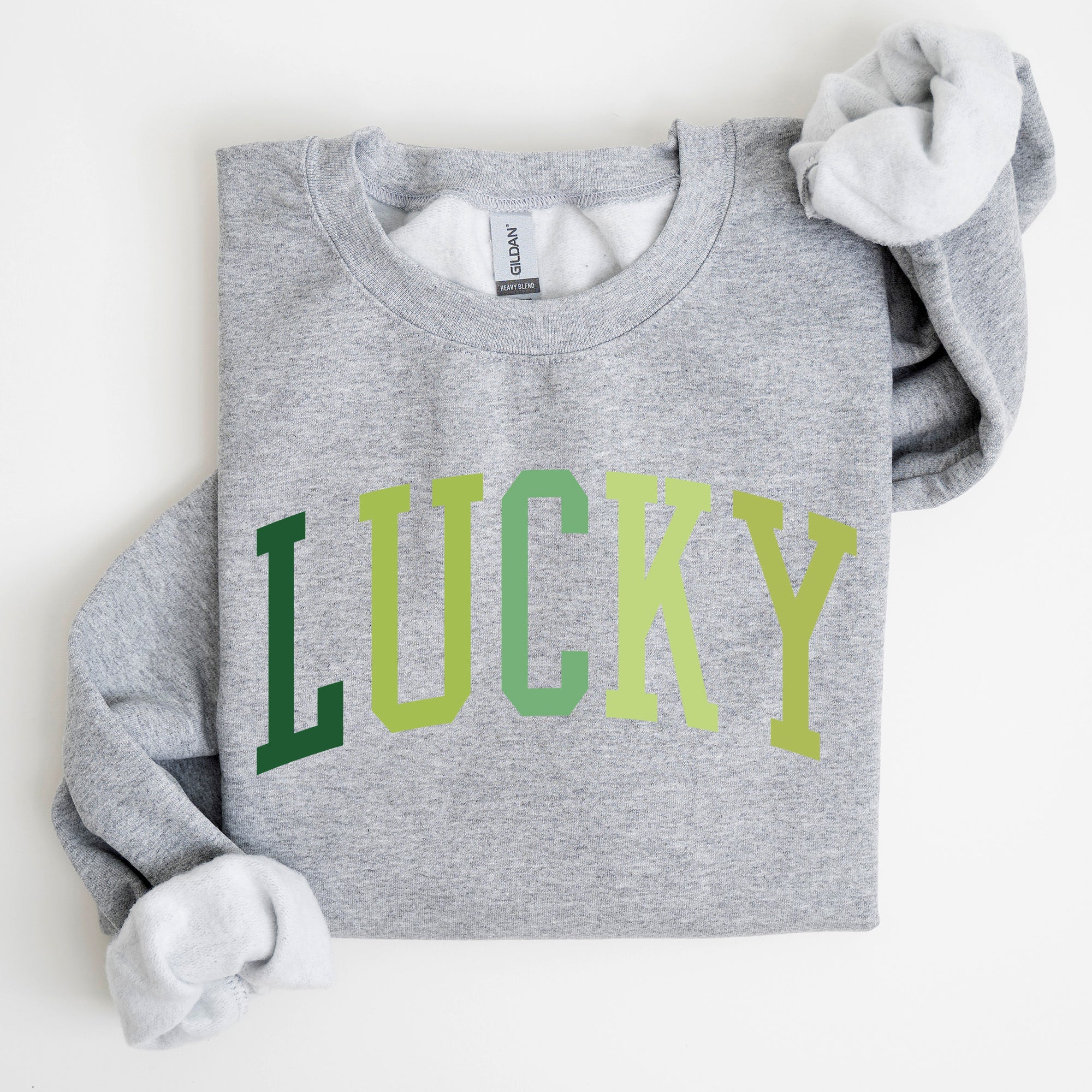 Lucky Collegiate St Patrick's Day Shamrock Celebration Graphic Print Edition Sweatshirt