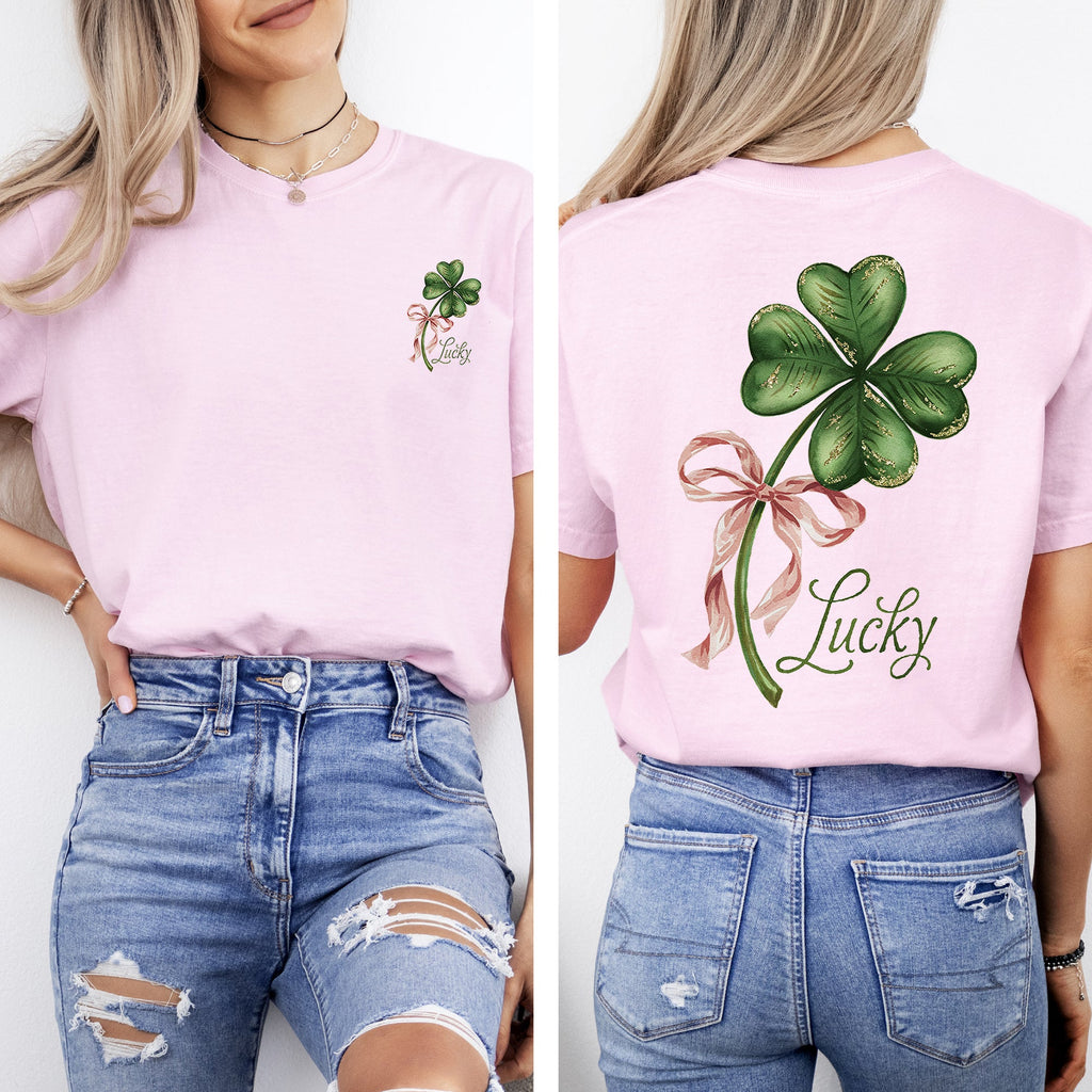 Lucky Leprechaun Shamrock Clover St Patrick's Day Celebration Comfort Colors Tee