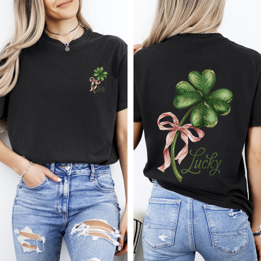 Lucky Leprechaun Shamrock Clover St Patrick's Day Celebration Comfort Colors Tee