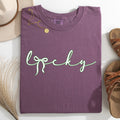 Lucky Ribbon Coquette Bow Leprechaun Shamrock Clover St Patrick's Day Comfort Colors Tee