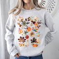 Lush Leaves Artistic Floral Print Botanical Garden Collection Premium Hand Drawn Floral Artwork Sweatshirt