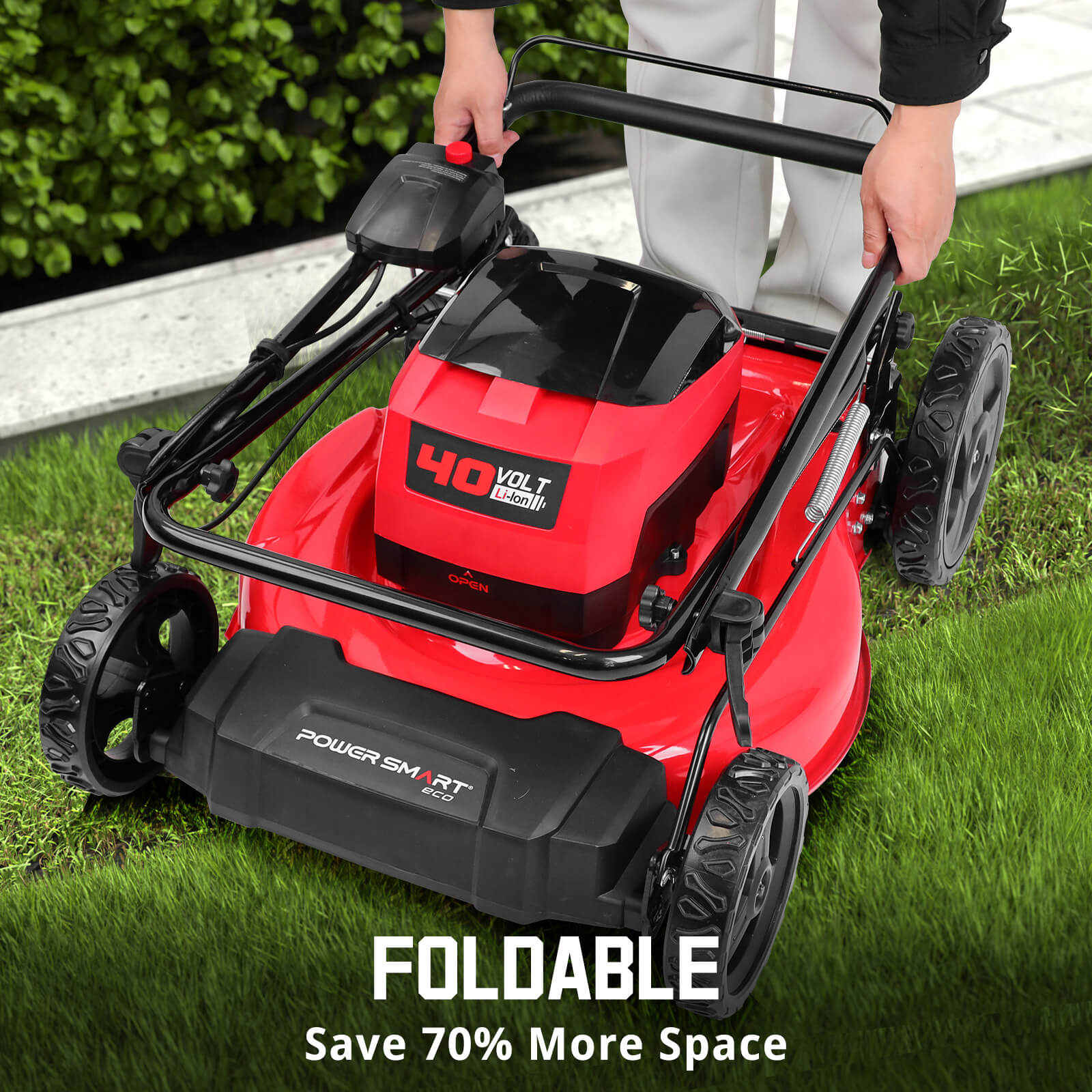 40V 21" Cordless Push Lawn Mower w/ Two 40V Batteries MB2400B