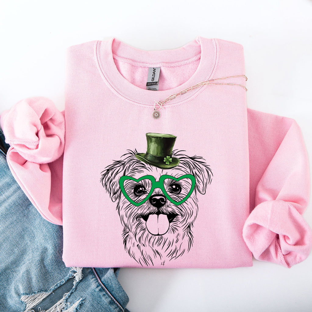 Maltese Adorable Dog St Patrick's Day Lucky Irish Celebration Design For Dog Lovers Sweatshirt