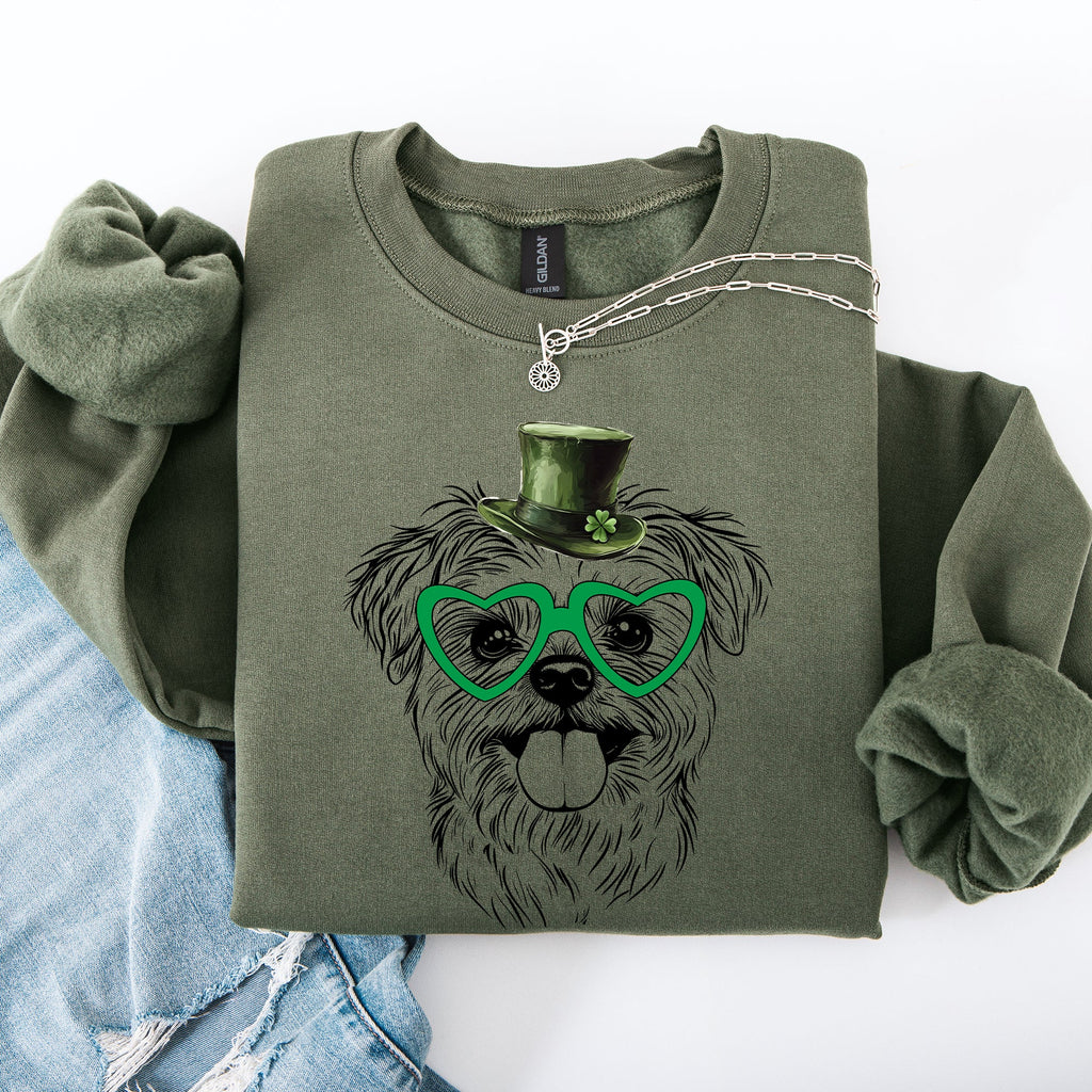 Maltese Adorable Dog St Patrick's Day Lucky Irish Celebration Design For Dog Lovers Sweatshirt