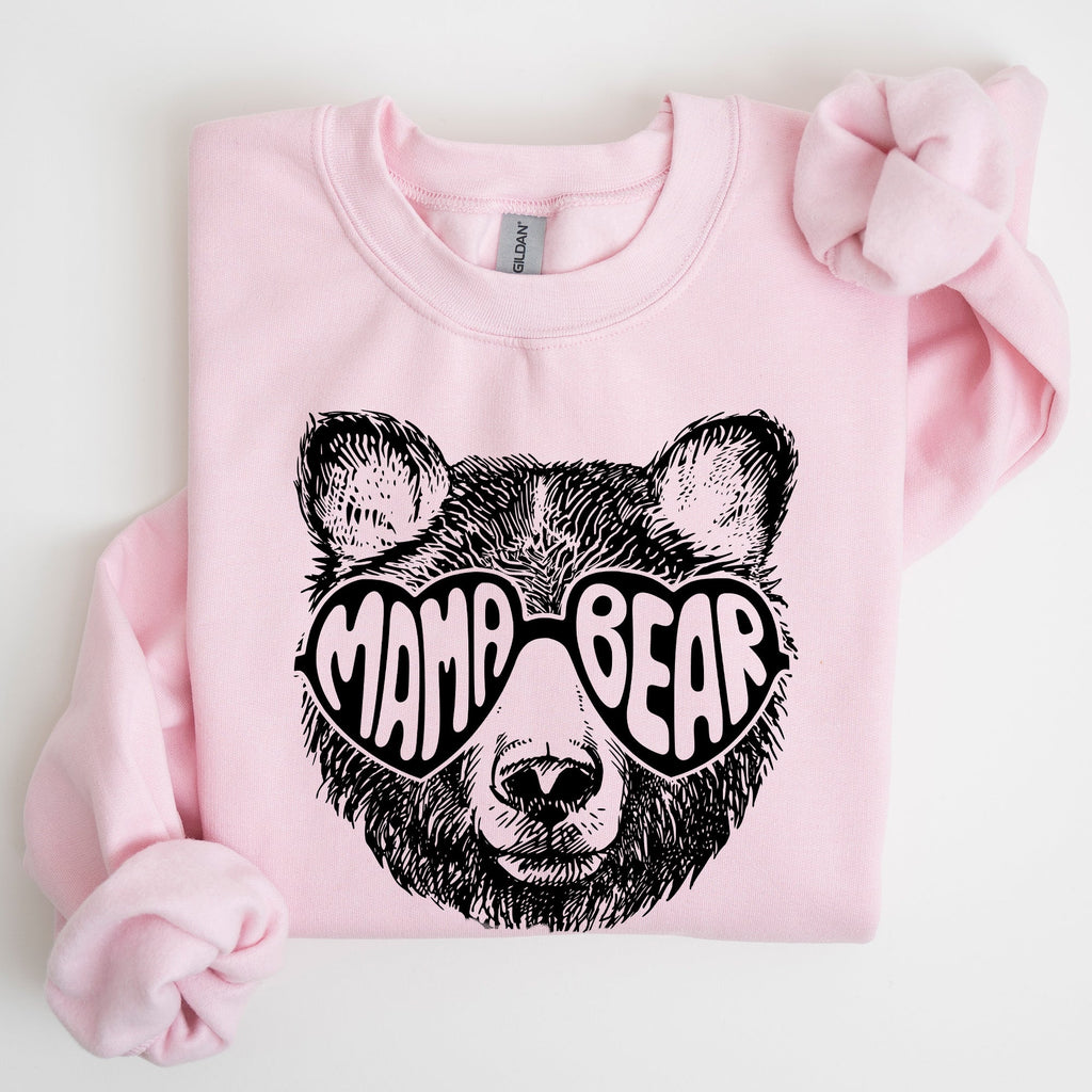 Mama Bear Mother's Day Tribute To Moms And Their Little Ones Design From The Heart Cozy Fleece Sweatshirt