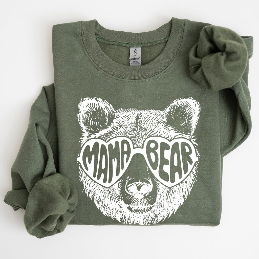 Mama Bear Mother's Day Tribute To Moms And Their Little Ones Design From The Heart Cozy Fleece Sweatshirt