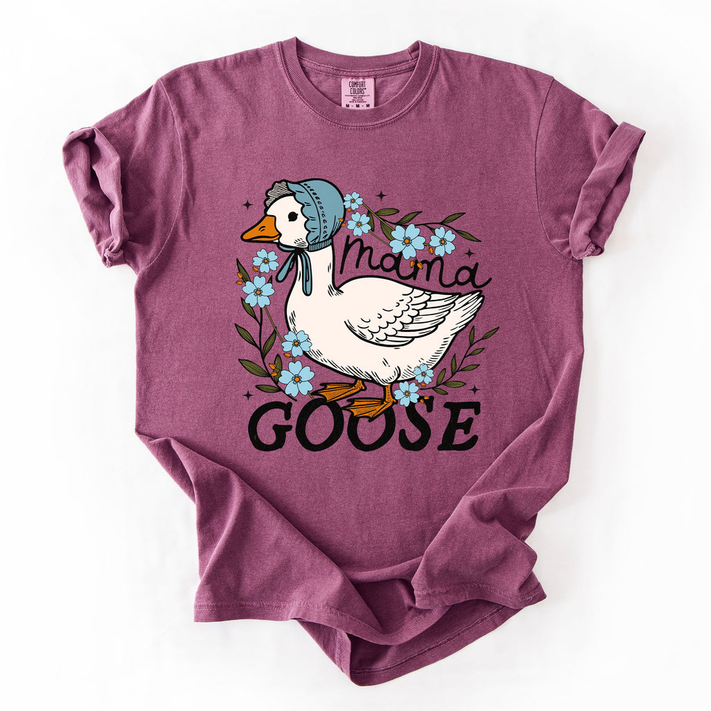 Mama Goose Mother's Day Celebration Design With Sass And Heart Comfort Colors Tee