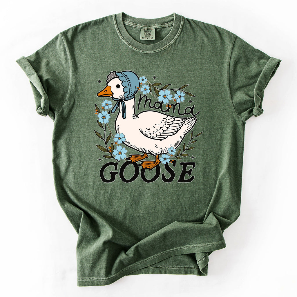 Mama Goose Mother's Day Celebration Design With Sass And Heart Comfort Colors Tee
