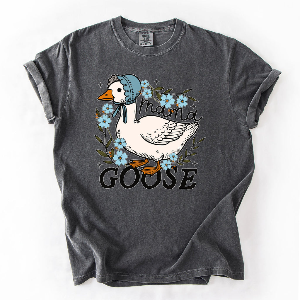 Mama Goose Mother's Day Celebration Design With Sass And Heart Comfort Colors Tee
