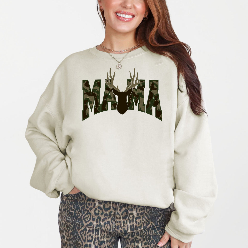 Mama Camo Deer Hunting Retro Mother's Day Outdoor Adventure Edition Cozy Sweatshirt