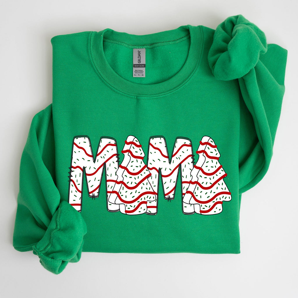 Mama Christmas Cake Santa Winter Snow Varsity Retro Vintage Limited Edition Sweatshirt