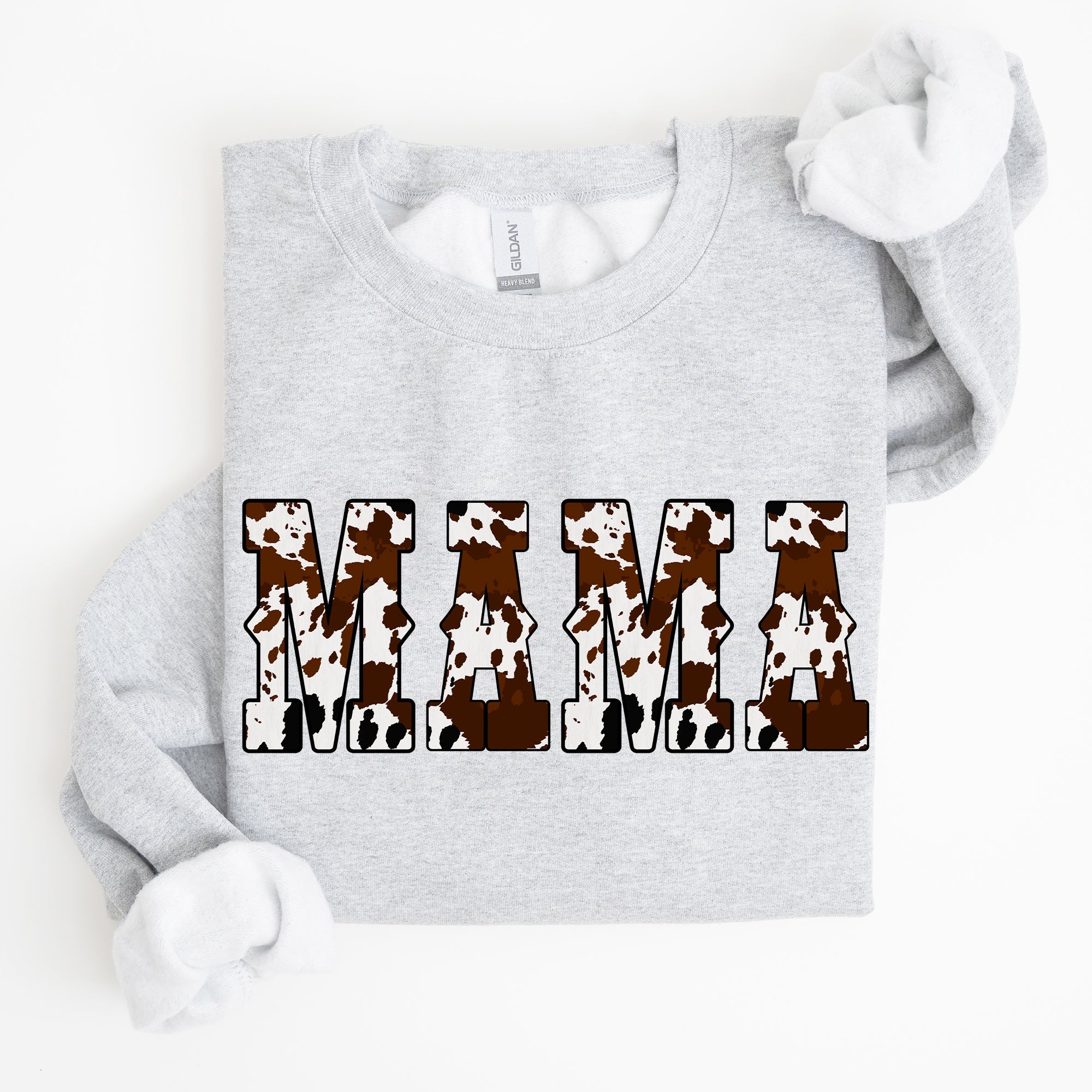 Mama Cow Print Western Country Varsity Retro Vintage Heritage Classic Sweatshirt