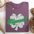 Mama Dalmatian Print St Patrick's Day Shamrock Clover Lucky Leprechaun Comfort Colors Tee