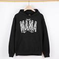 Shimmering Ghost Mama Faux Lace Halloween Coquette Vintage Iridescent Graphic Hoodie