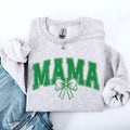 Mama, Green Bow, St Patrick's Day, Shamrock, Clover, Lucky, Leprechaun Sweatshirt