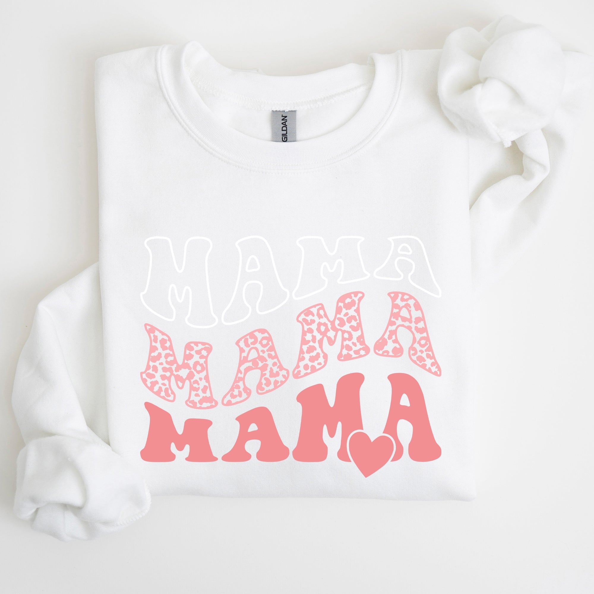 Mama Leopard Heart Mom Mother's Day Gift Cozy Warm Premium Fleece Edition Sweatshirt