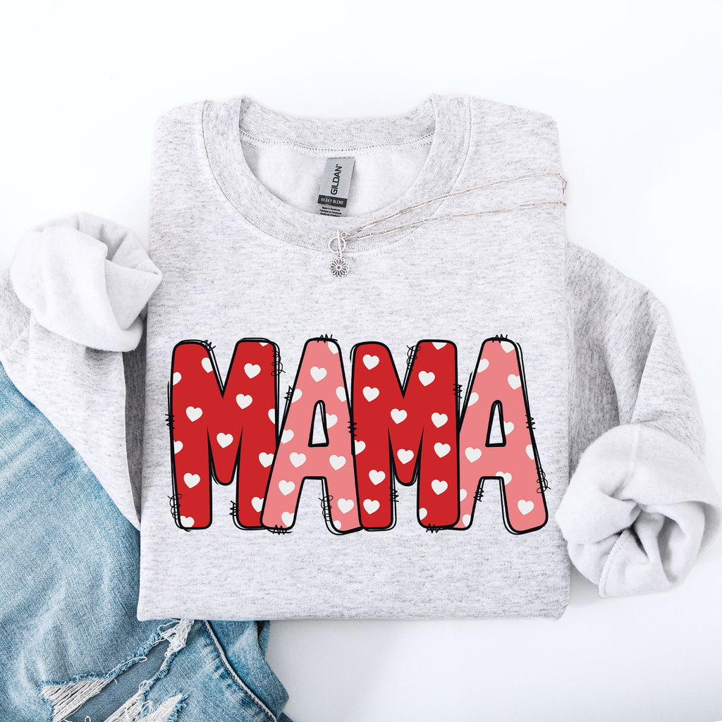 Mama Valentine's Day Hearts Cozy Love You Always Edition For Moms Premium Comfort Sweatshirt