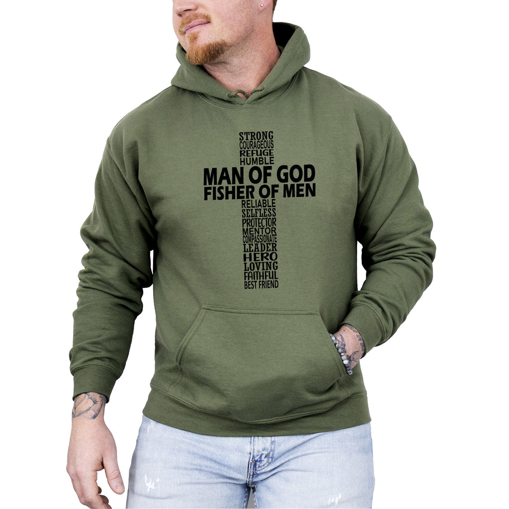 Man Of God Fisher Of Men Gospel Jesus Christian Faith Hoodie With Bold Statement
