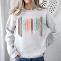 Meadow Vines And Flowers In Nature Botanical Stripes Garden Meadow Bloom Pastoral Scene Sweatshirt