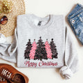 Merry Christmas Trees Winter Snow Santa Xmas Festive Holiday Family Cozy Scene Sweatshirt