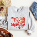 Merry Christmas Classic Retro Santa Holiday Season Graphic Vintage Style Sweatshirt