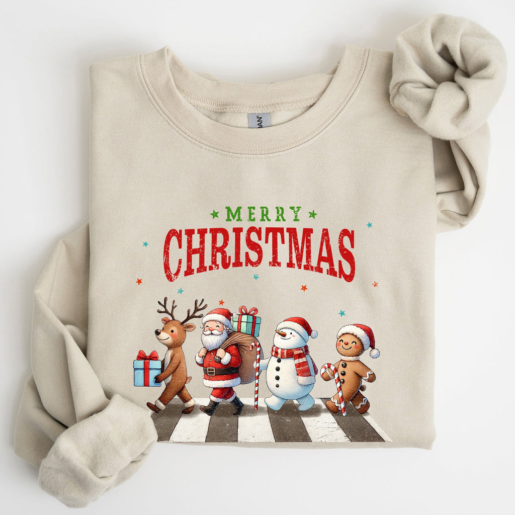 Merry Christmas Reindeer Santa Snowman Gingerbread Winter Xmas Holiday Edition Sweatshirt