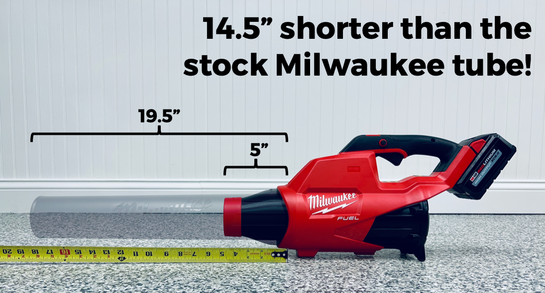 STUBBY® Car Drying Nozzle for Milwaukee M18 FUEL Gen I & II Single Battery Leaf Blowers (2724-20 & 2728-20)