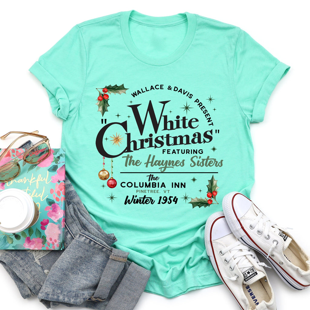 White Christmas Movie Poster Classic Edition Vintage Style Holiday Film Graphic Tee