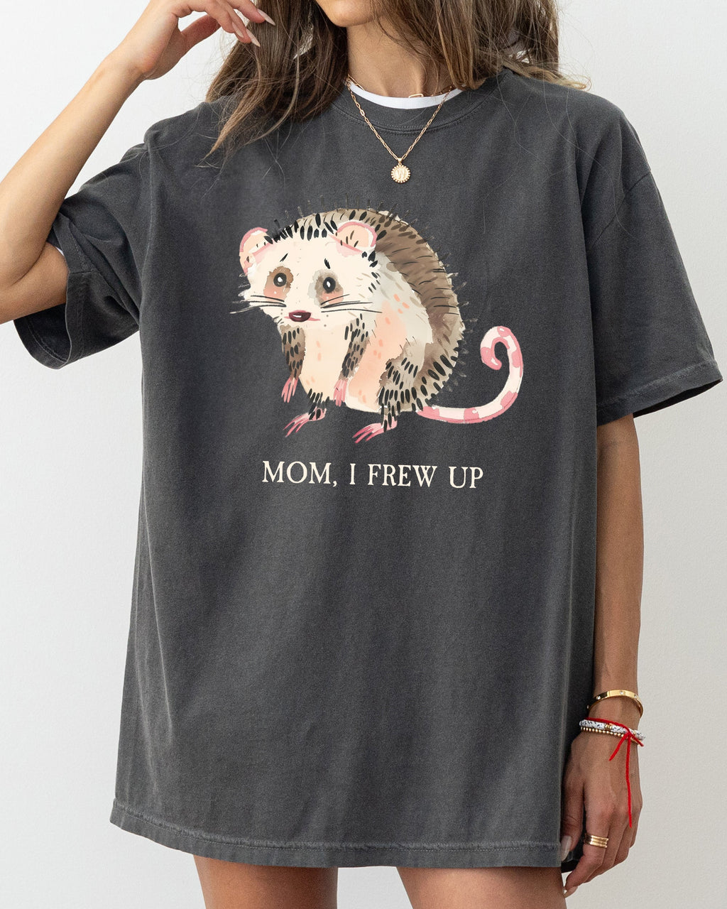 Mom, I Frew Up, Possum, Opossum, Cute, Aesthetic, Funny Shirt Comfort Colors Tee