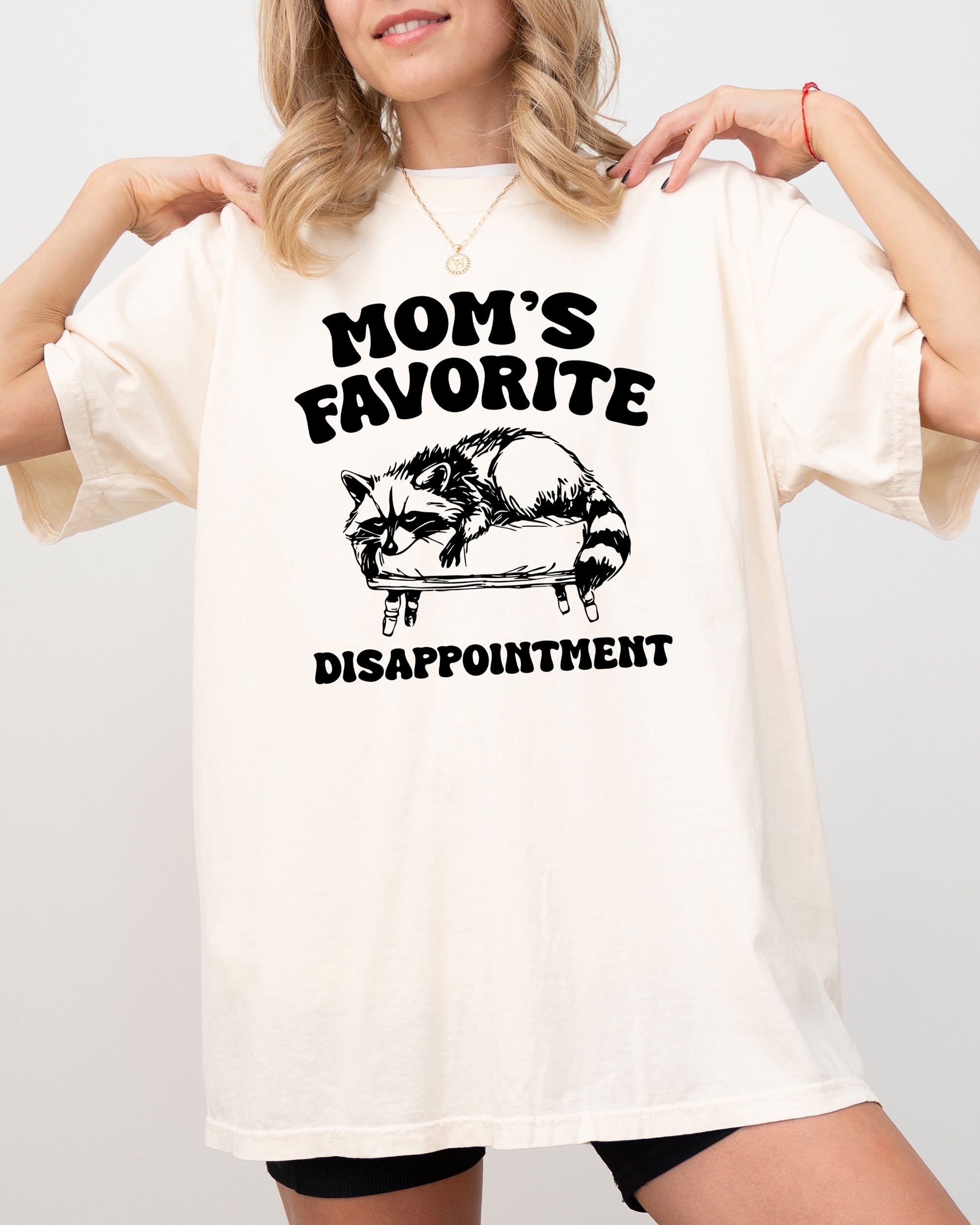 Mom's Favorite Disappointment Raccoon Meme Aesthetic Inside Joke Comfort Colors Tee