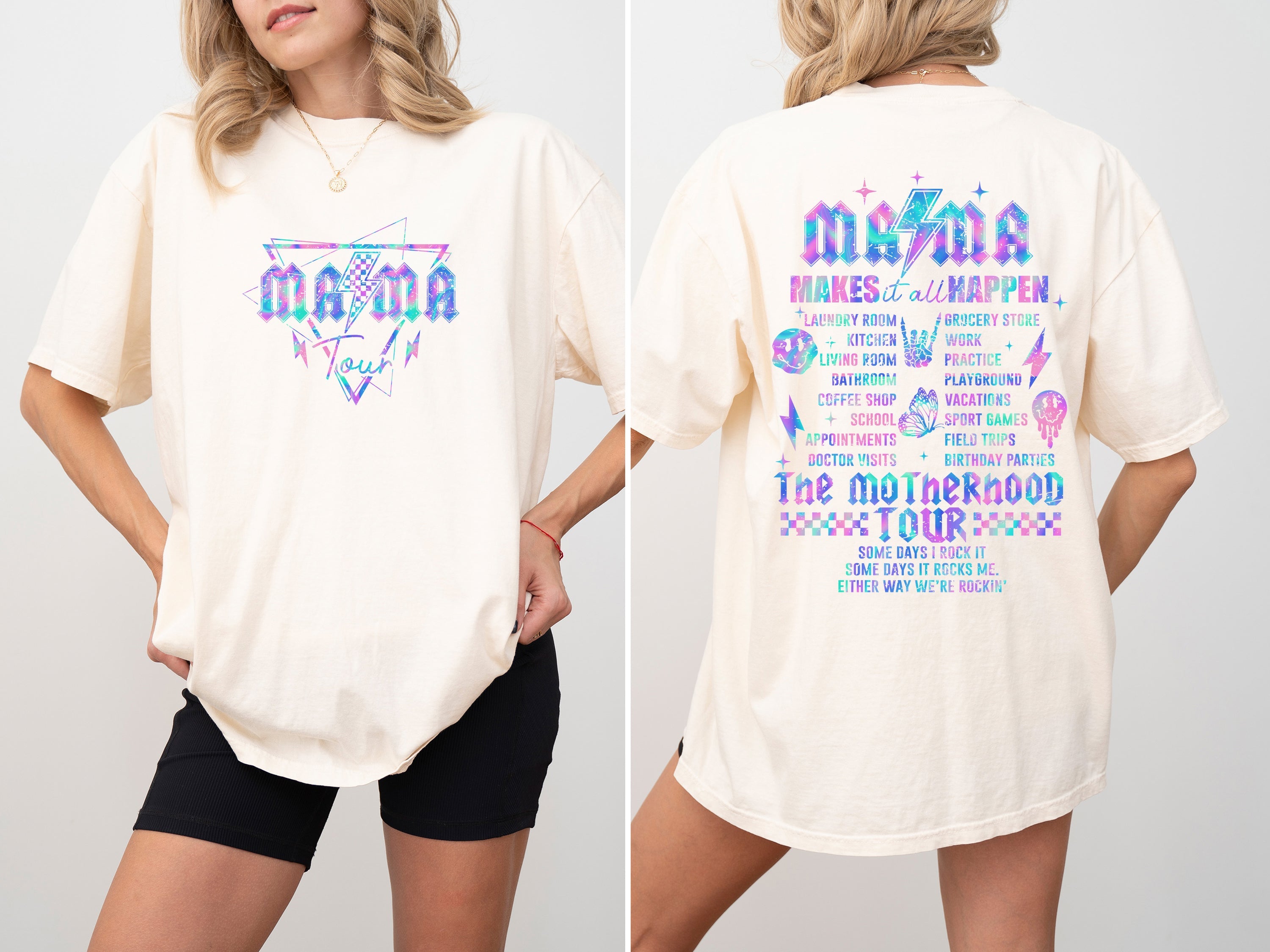 Motherhood Tour Mama Concert Some Days I Rock It Comfort Colors Tee