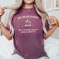 My Head Hurts Bear Meme Aesthetic Funny Relatable Shareable Everyday Mood Vibes Comfort Colors Tee